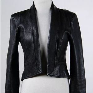 Cropped 100% leather jacket (7 for all Mankind)